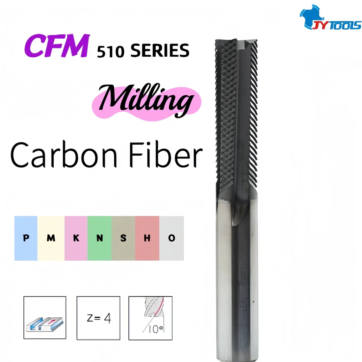 CFM510 carbon fiber milling cutter series card