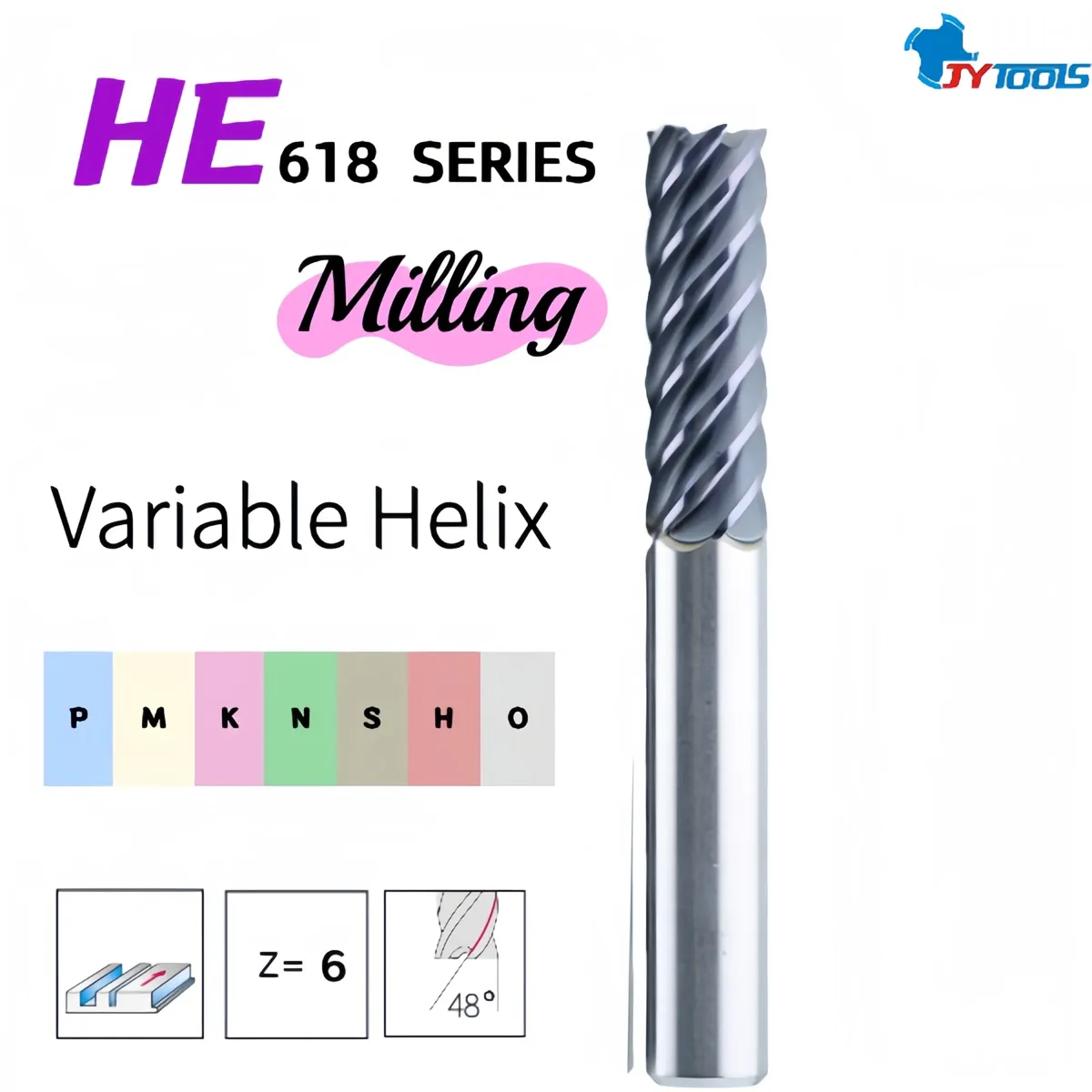 HE618 carbide end mill series card