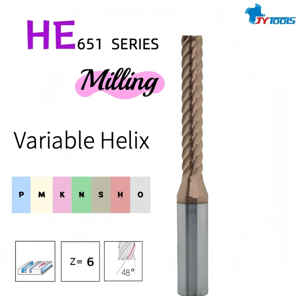 HE651 carbide end mill series card
