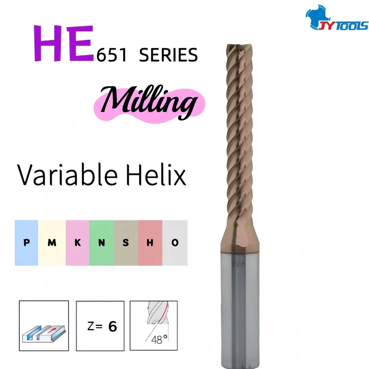 HE651 carbide end mill series card