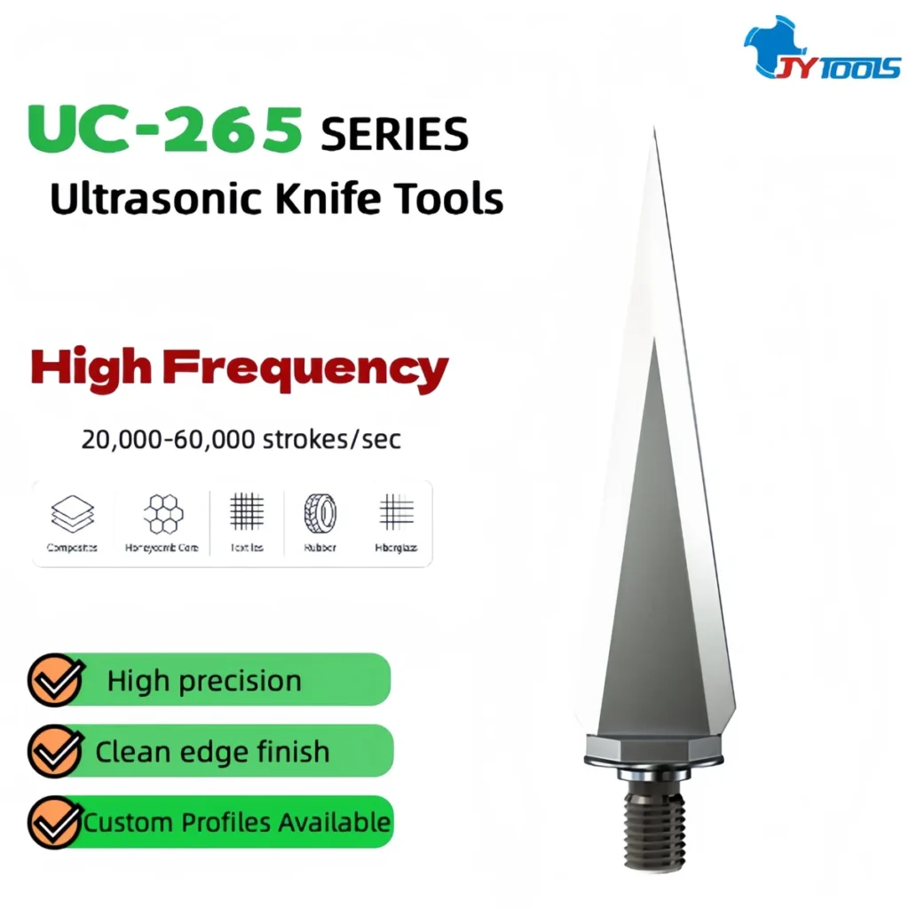 UC-265 Series ultrasonic knife tools – triangular profile with strong base for robust general-purpose cutting