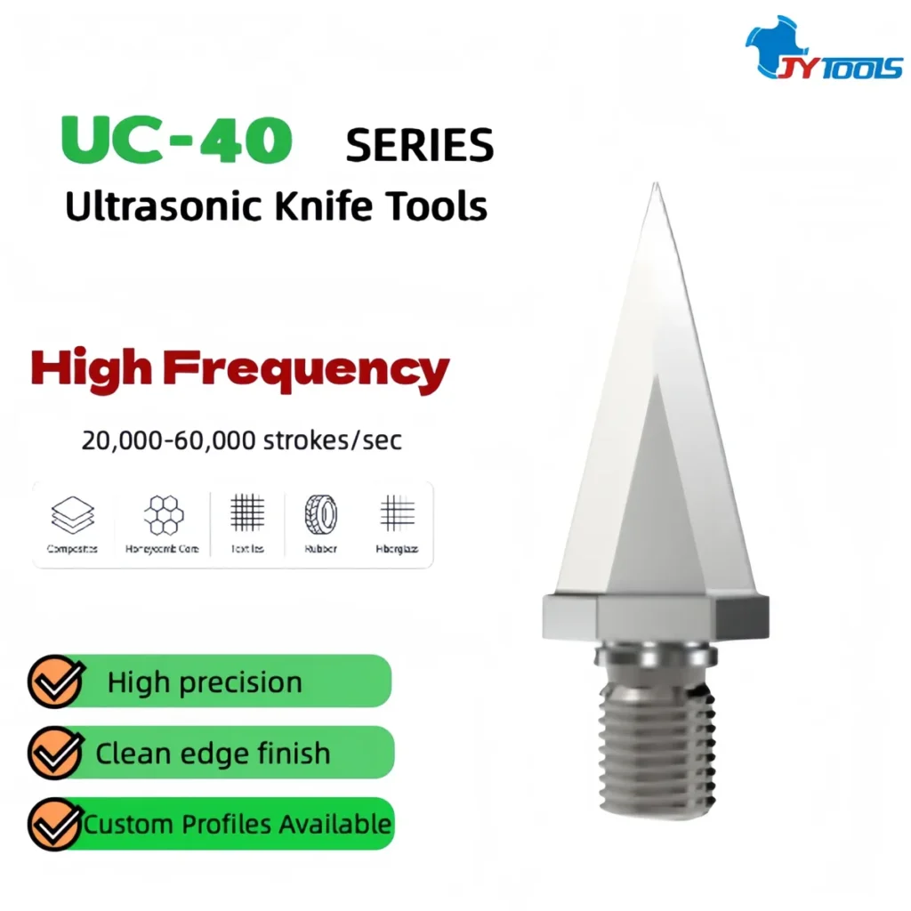 UC-40 Series ultrasonic knife tools – classic pointed profile for versatile precision cutting